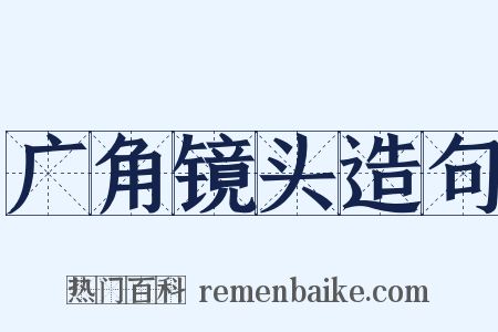 广角镜头造句是什么意思的图片